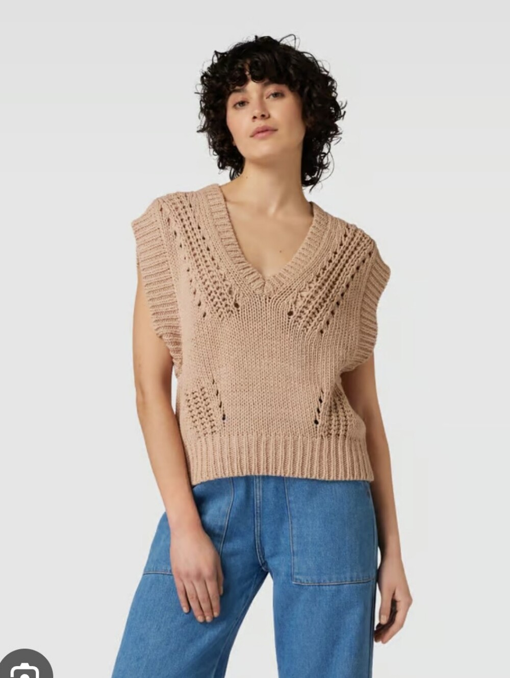 Lyisa Cerano cotton blend knit pullover sweater vest Sz 8
